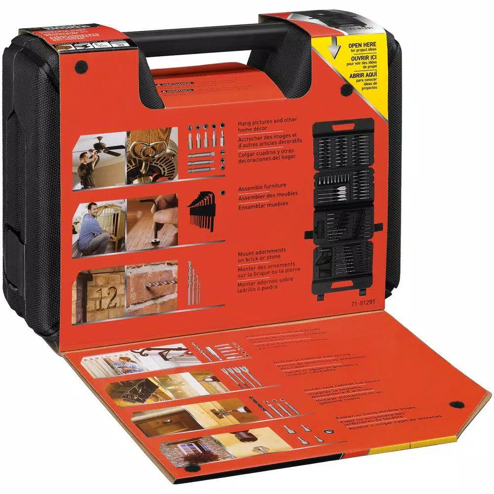 Drill Bits BLACK+DECKER Drilling And Driving Complete Home Essentials Set (129-Piece) - Image 3