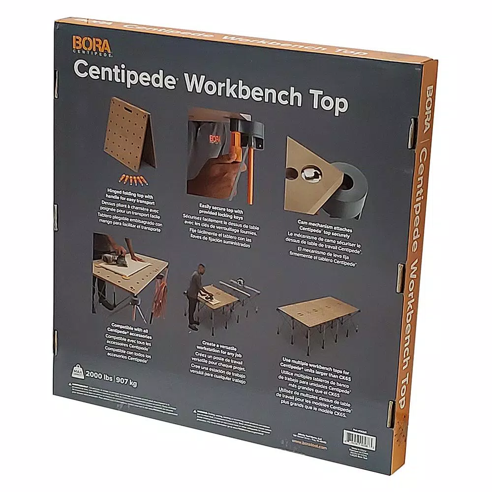 Woodworking Tool Accessories BORA Centipede 24 In. X 48 In. Workbench Top For Sawhorse With 3/4 In. Dog Holes - Image 9