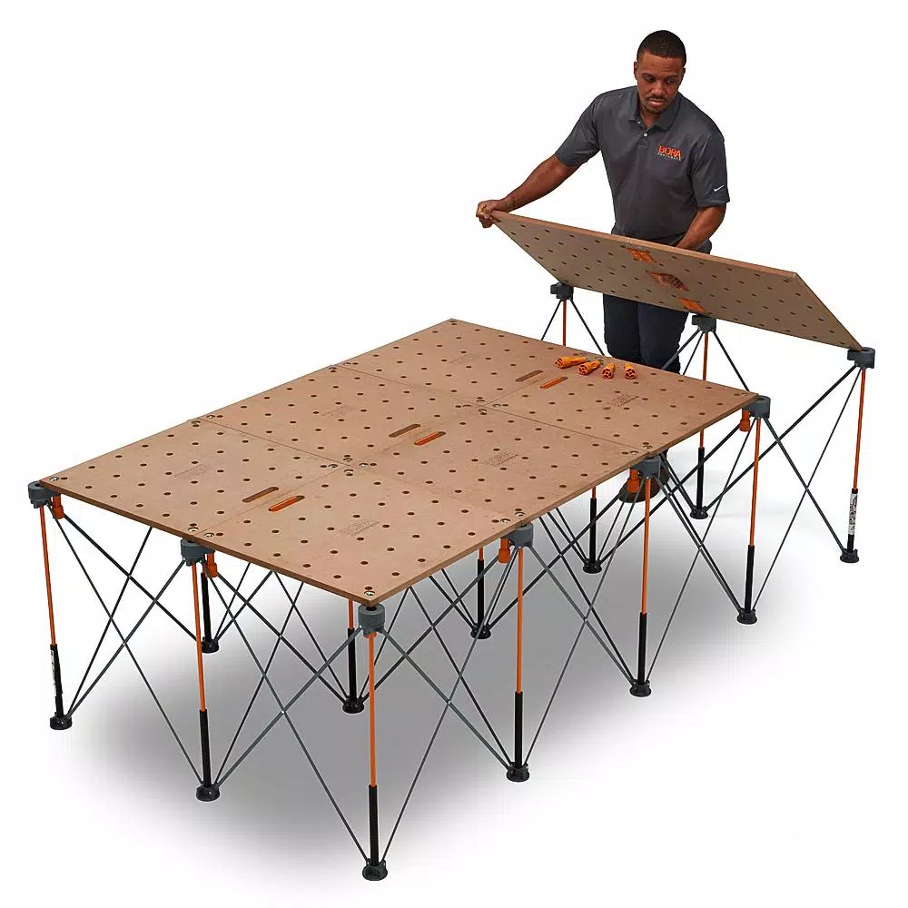 Woodworking Tool Accessories BORA Centipede 24 In. X 48 In. Workbench Top For Sawhorse With 3/4 In. Dog Holes - Image 6