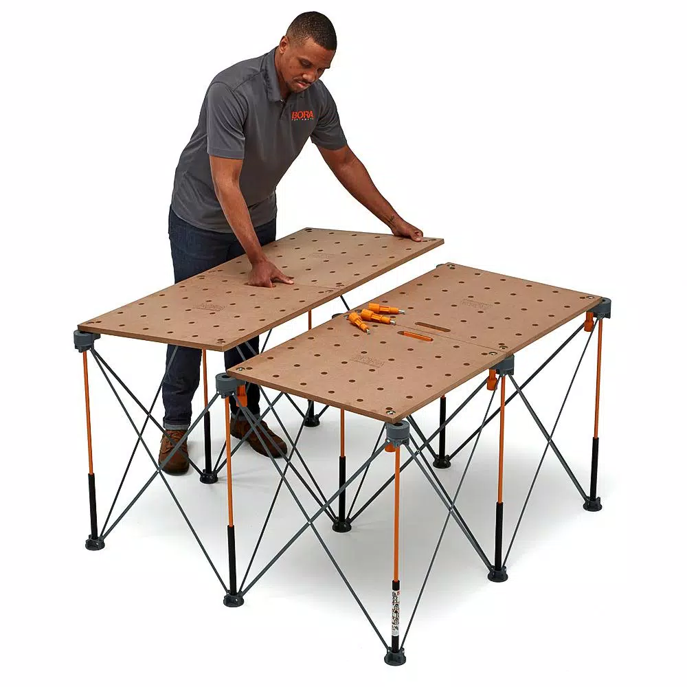 Woodworking Tool Accessories BORA Centipede 24 In. X 48 In. Workbench Top For Sawhorse With 3/4 In. Dog Holes - Image 4