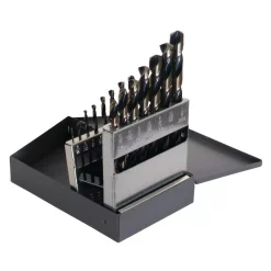 Drill Bits CLE-LINE 1878 High Speed Steel Black And Gold Heavy-Duty 1/16 In. – 1/2 In. X 32 Bit Set (15-Piece)