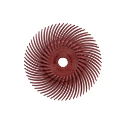 Abrasives Dedeco Sunburst 3 In. Radial Discs 3/8 In. 220-Grit Arbor Standard Thermoplastic Cleaning And Polishing Tool (12-Pack)