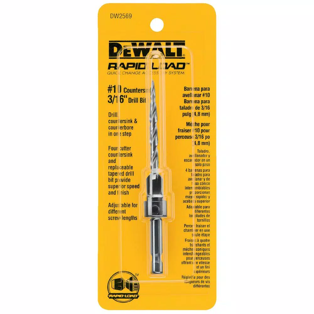 Drill Bits DEWALT #10 Countersink 3/16 In. Drill Bit