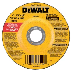 Abrasives DEWALT 4 In. X 1/8 In. X 5/8 In. General Purpose Metal Cutting Wheel