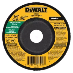 Abrasives DEWALT 4-1/2 In. X 1/4 In. X 7/8 In. Concrete/Masonry Grinding Wheel