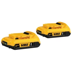Power Tool Batteries DEWALT 20-Volt MAX Compact Lithium-Ion 2.0Ah Battery Pack (2-Pack)