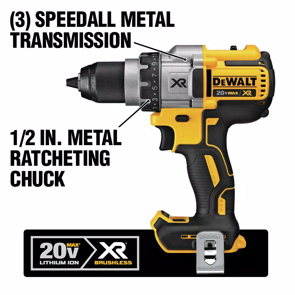 Power Tool Batteries DEWALT 20-Volt MAX Cordless Compact Reciprocating Saw With (2) 20-Volt Battery 5.0Ah & Brushless Drill - Image 3