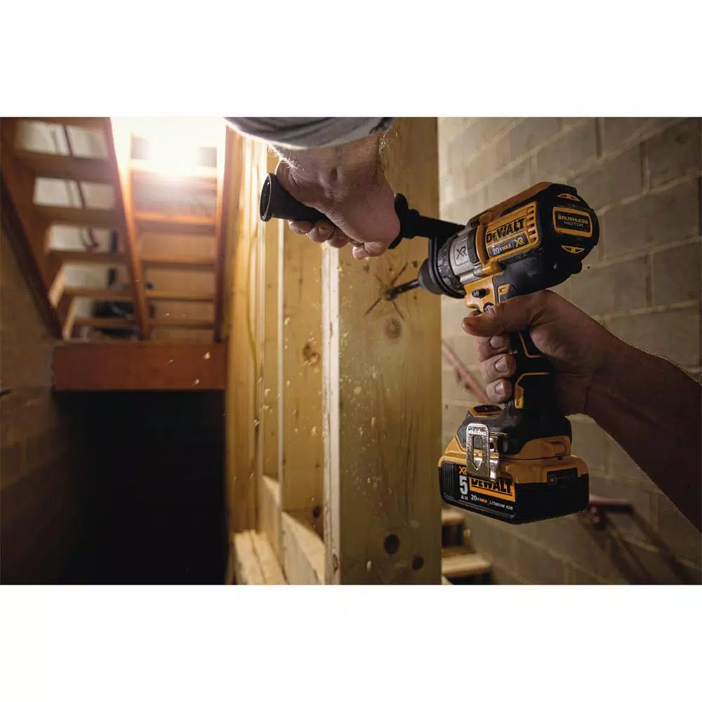 Power Tool Batteries DEWALT 20-Volt MAX Cordless Compact Reciprocating Saw With (2) 20-Volt Battery 5.0Ah & Brushless Drill - Image 8