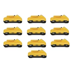 Power Tool Batteries DEWALT 20-Volt MAX Compact Lithium-Ion 4.0Ah Battery Pack (10-Pack)