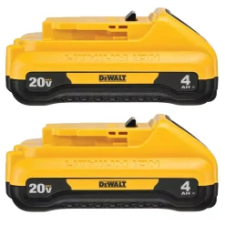 Power Tool Batteries DEWALT 20-Volt MAX Compact Lithium-Ion 4.0Ah Battery Pack (2-Pack)