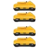 Power Tool Batteries DEWALT 20-Volt MAX Compact Lithium-Ion 4.0Ah Battery Pack (4-Pack)