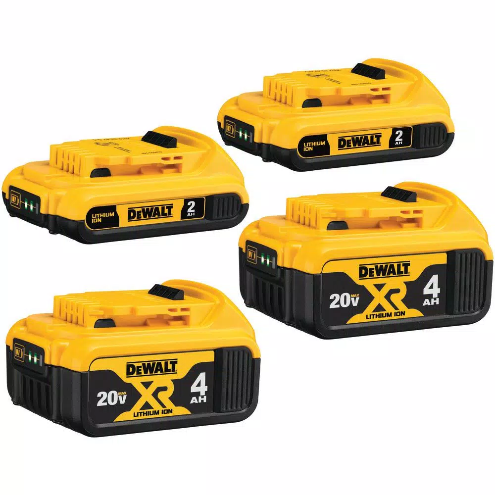 Power Tool Batteries DEWALT 20-Volt MAX Compact Lithium-Ion 2.0 Ah Battery Pack (4-Pack) And 20-Volt MAX XR Lithium-Ion Battery Pack 4.0 Ah (2-Pack) - Image 5