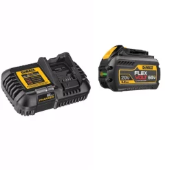 Power Tool Batteries DEWALT FLEXVOLT 20-Volt/60-Volt MAX Lithium-Ion 6.0Ah Battery Pack With 6 Amp Output Charger