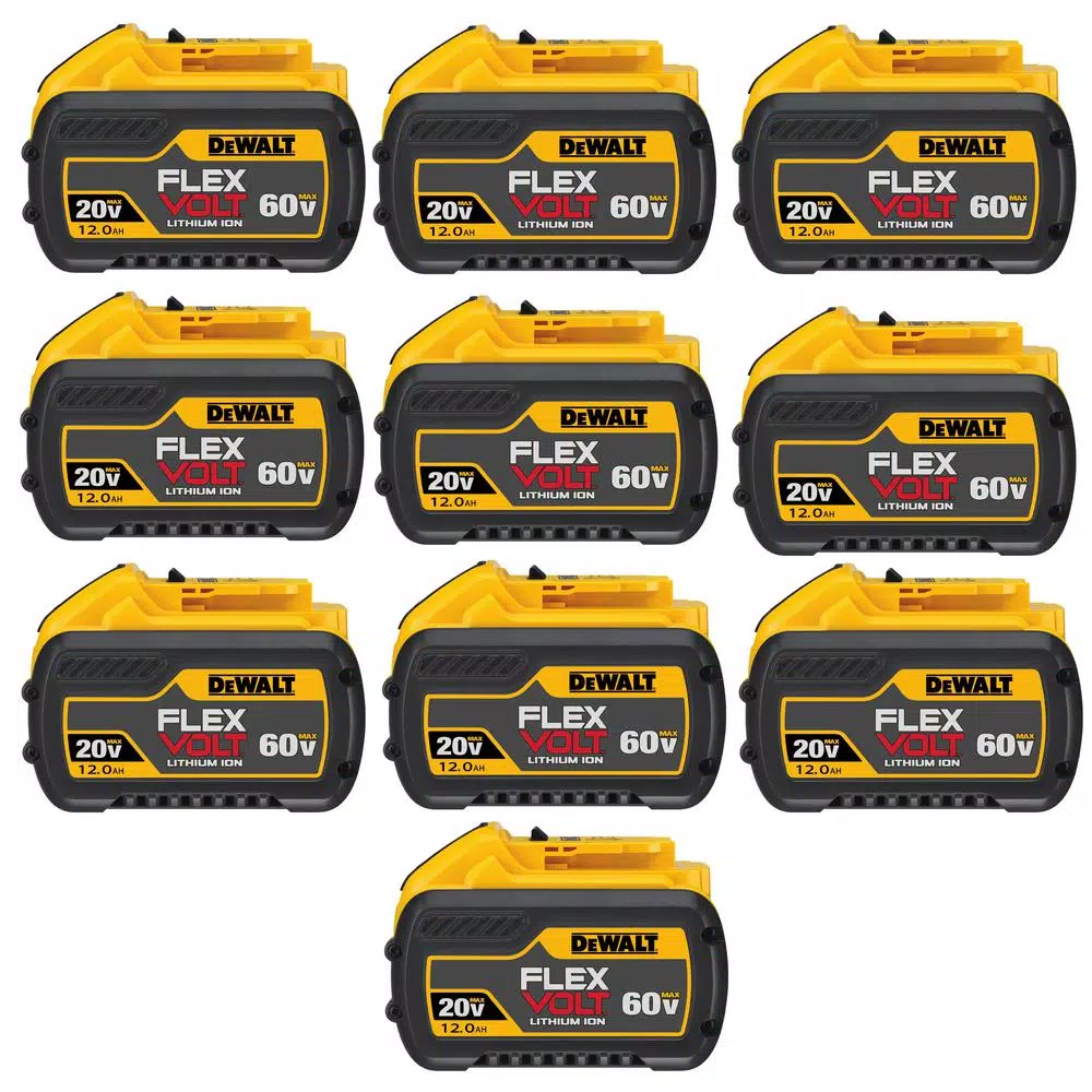 Power Tool Batteries DEWALT FLEXVOLT 20-Volt/60-Volt MAX Lithium-Ion 12.0Ah Battery (10-Pack)