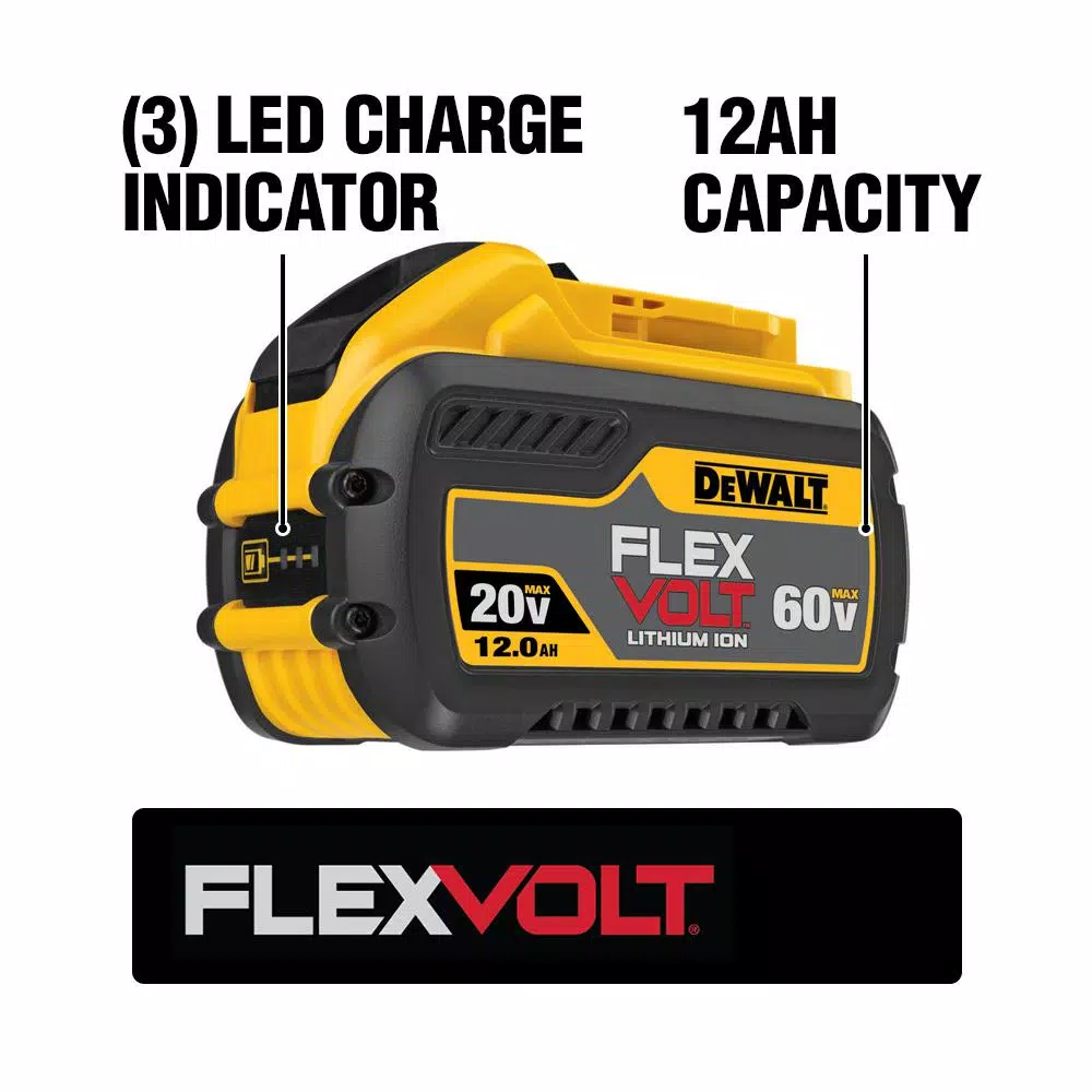 Power Tool Batteries DEWALT FLEXVOLT 20-Volt/60-Volt MAX Lithium-Ion 12.0Ah Battery - Image 2