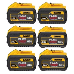 Power Tool Batteries DEWALT FLEXVOLT 20-Volt/60-Volt MAX Lithium-Ion 12.0Ah Battery (6-Pack)