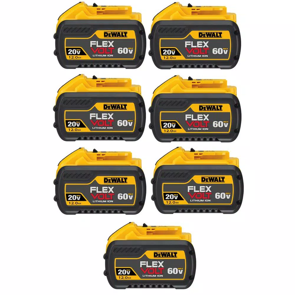 Power Tool Batteries DEWALT FLEXVOLT 20-Volt/60-Volt MAX Lithium-Ion 12.0Ah Battery (7-Pack)