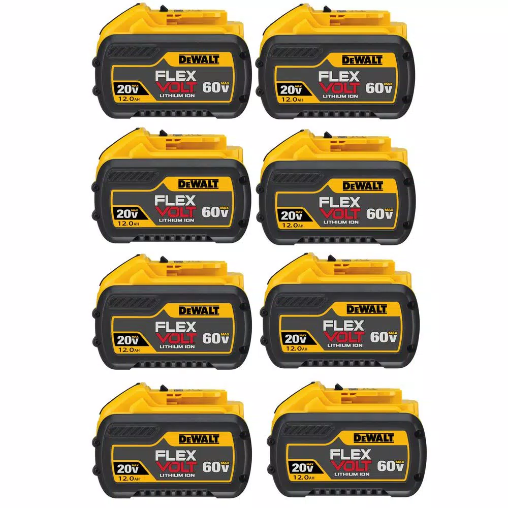 Power Tool Batteries DEWALT FLEXVOLT 20-Volt/60-Volt MAX Lithium-Ion 12.0Ah Battery (8-Pack)