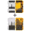 Drill Bits DEWALT Steel Screwdriving Bit Set With Tough Case (29-Piece) With Black And Gold Drill Bit Set (14-Piece)