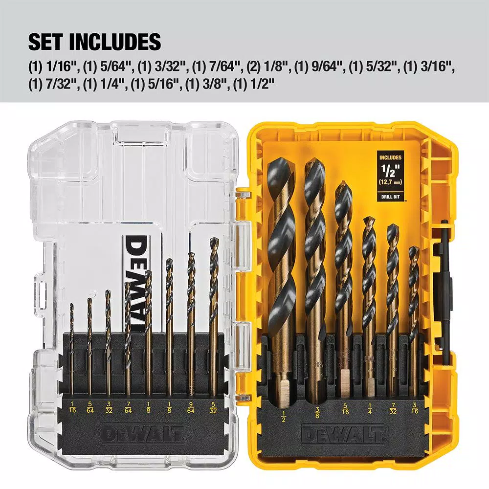 Drill Bits DEWALT Steel Screwdriving Bit Set With Tough Case (29-Piece) With Black And Gold Drill Bit Set (14-Piece) - Image 8