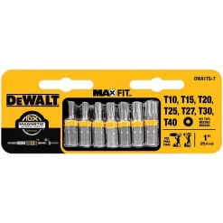Drill Bits DEWALT 1 In. Torx Security Drill Bit Tip Set (7-Piece)