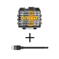 Drill Bits DEWALT MAX IMPACT 2.5 In. #2 Square Bit (15-Piece) With Small Bulk Storage Case With Bonus MAX Impact 6 In. Bit Holder
