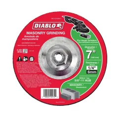 Abrasives DIABLO 7 In. X 1/4 In. X 5/8 In. 11 Arbor Masonry Grinding Disc With Type 27 Depressed Center Hub