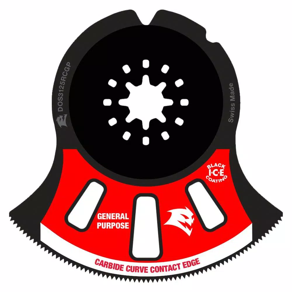 Oscillating Tool Attachments DIABLO 3-1/8 In. Starlock Carbide Oscillating Blade For General Purpose Cuts