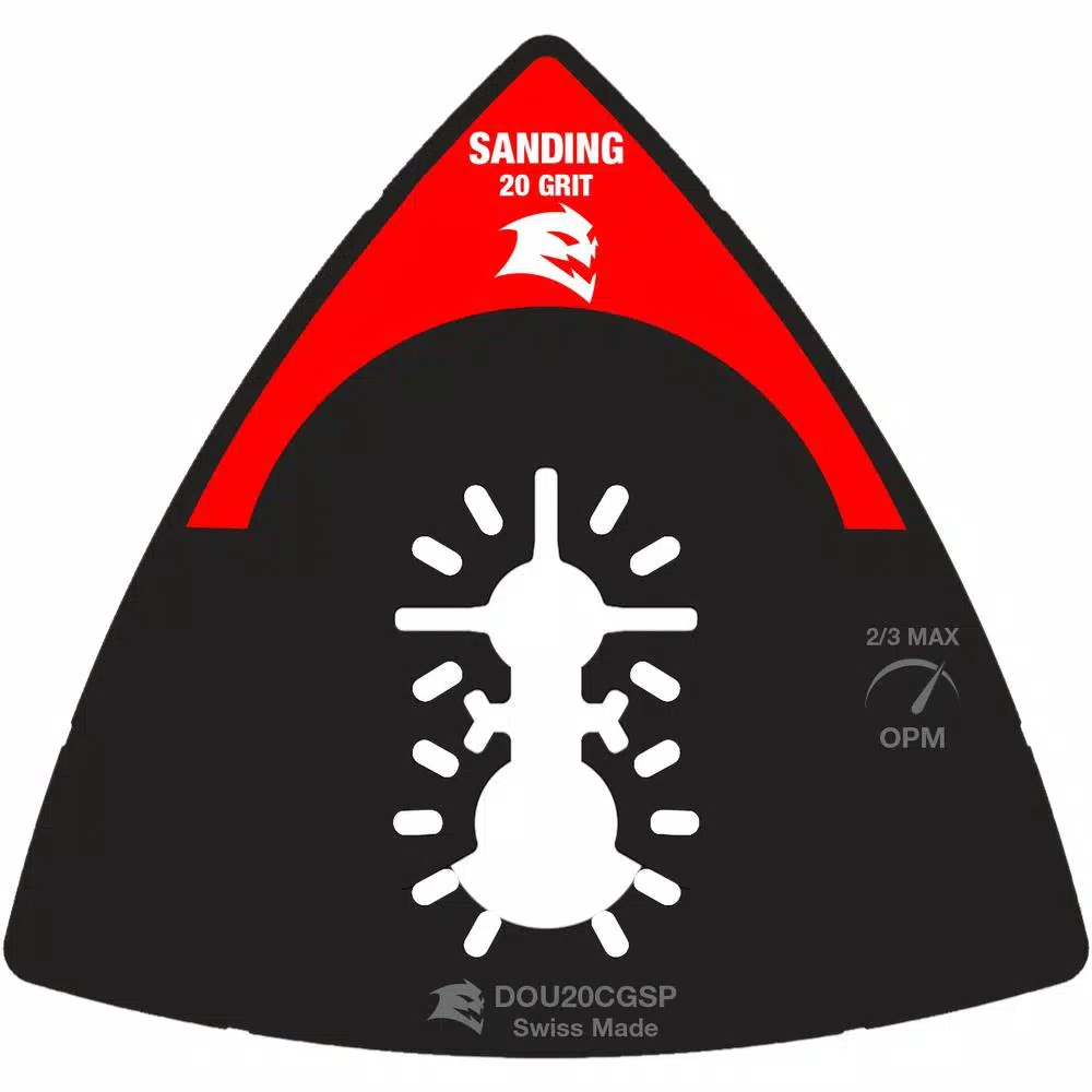 Oscillating Tool Attachments DIABLO 3-1/2 In. 20-Grit Universal Fit Carbide Grit Oscillating Sanding Plate