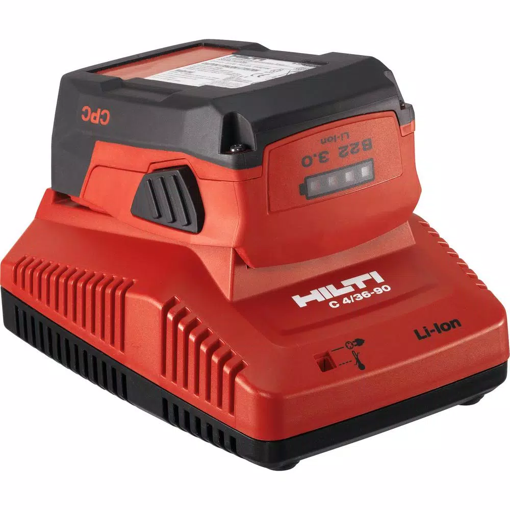 Power Tool Battery Chargers Hilti 18-36-Volt Lithium-Ion 4/36-90 Compact Battery Pack Fast Charger - Image 3