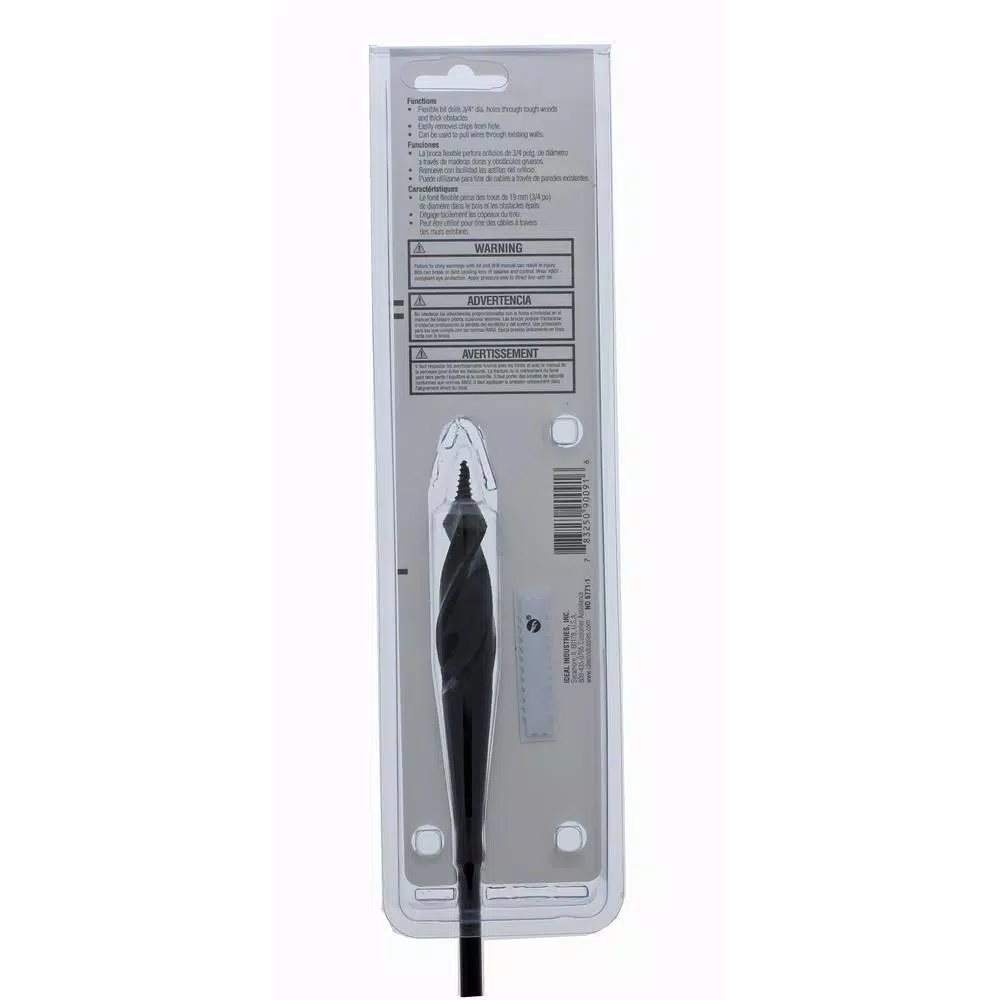 Drill Bits Ideal 3/4 In. X 54 In. 1/4 In. Shank Screw Point Flexible Bit - Image 3