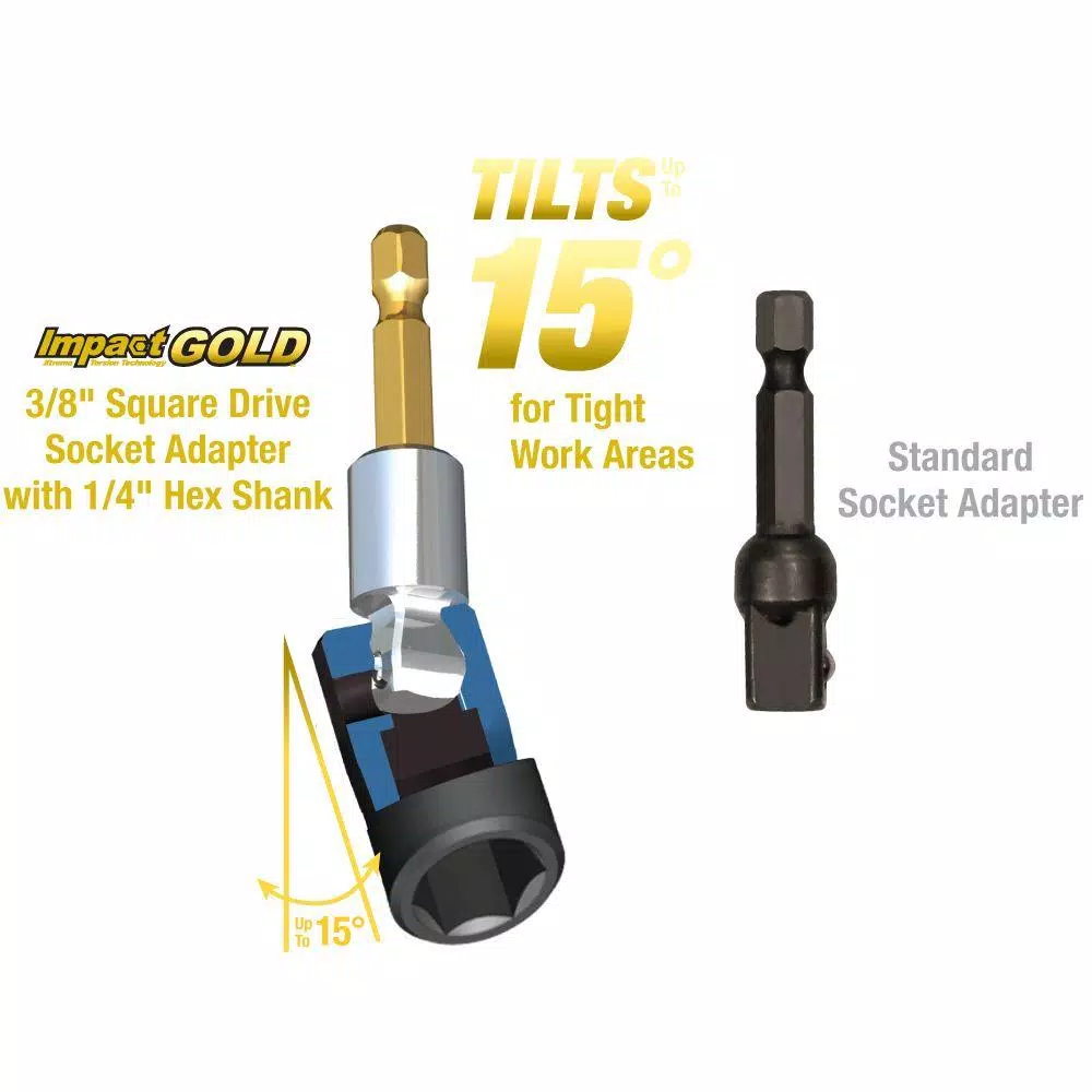 Drill Bits Makita Impact GOLD 1/2 In. 15 Degree Tilt Socket Adapter - Image 2