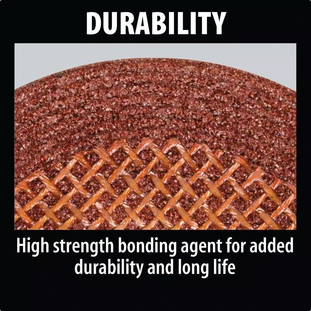 Abrasives Makita 4-1/2 In. X 1/4 In. X 5/8 In. 36-Grit INOX Grinding Wheel (5-Pack) For Use With 4-1/2 In. Angle Grinders - Image 4