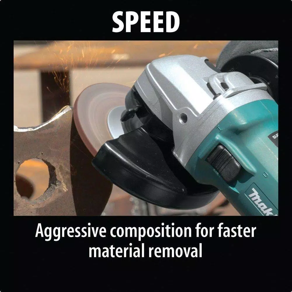 Abrasives Makita 4-1/2 In. X 1/4 In. X 5/8 In. 36-Grit INOX Grinding Wheel (5-Pack) For Use With 4-1/2 In. Angle Grinders - Image 5