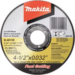 Abrasives Makita 4-1/2 In. X 0.032 In. X 7/8 In. Ultra Thin Stainless Cut-Off Wheel (25-Pack)