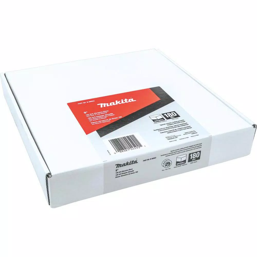Abrasives Makita 9 In. Round Abrasive Disc, Hook & Loop, 180-Grit (25-Pack) - Image 2