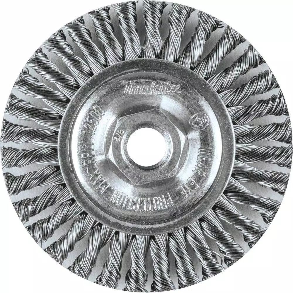 Abrasives Makita 4 In. X 5/8 In.-11 Stainless Stringer Bead Twist Wire Wheel - Image 2