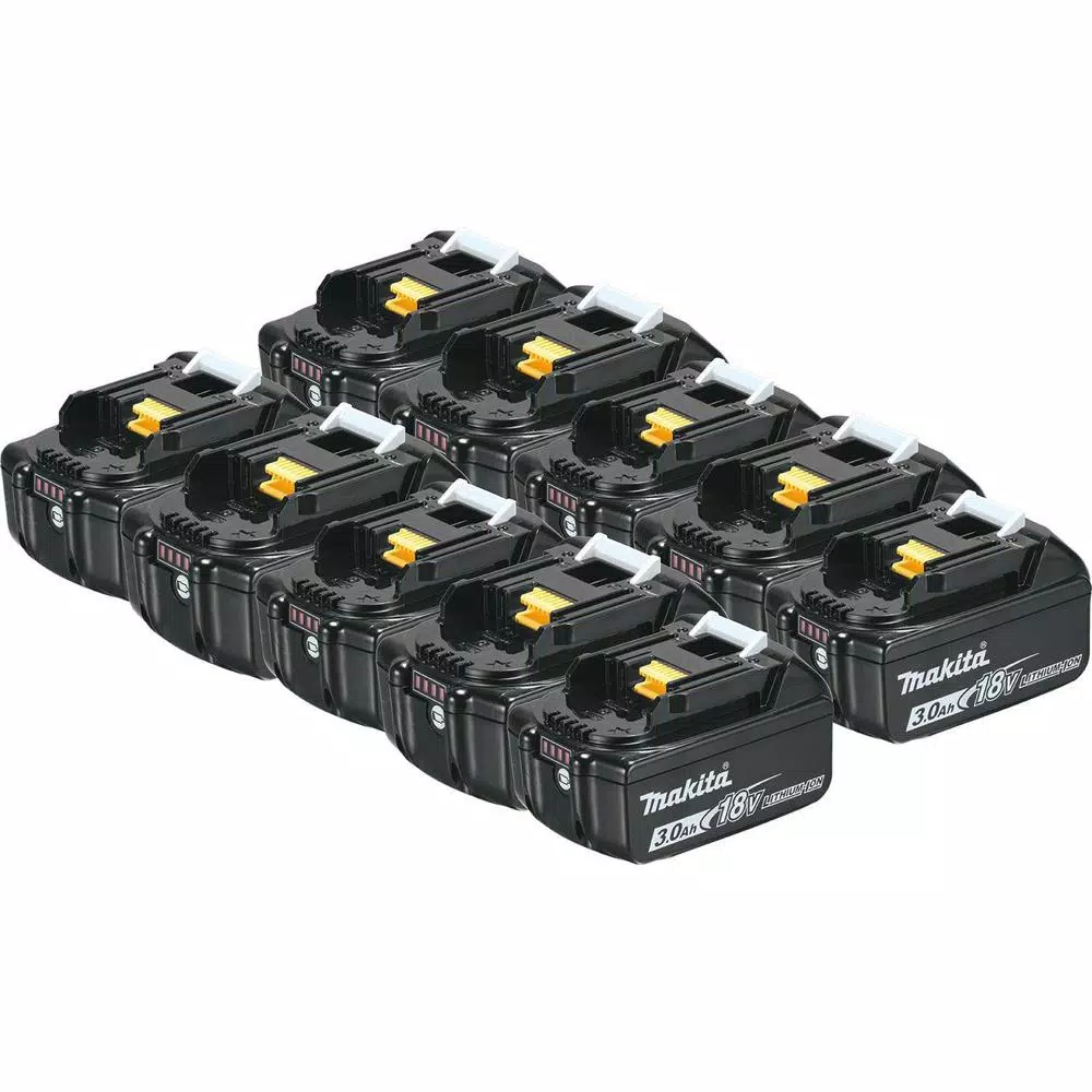 Power Tool Batteries Makita 18-Volt LXT 3.0 Ah Lithium-Ion Battery (10-Pack)