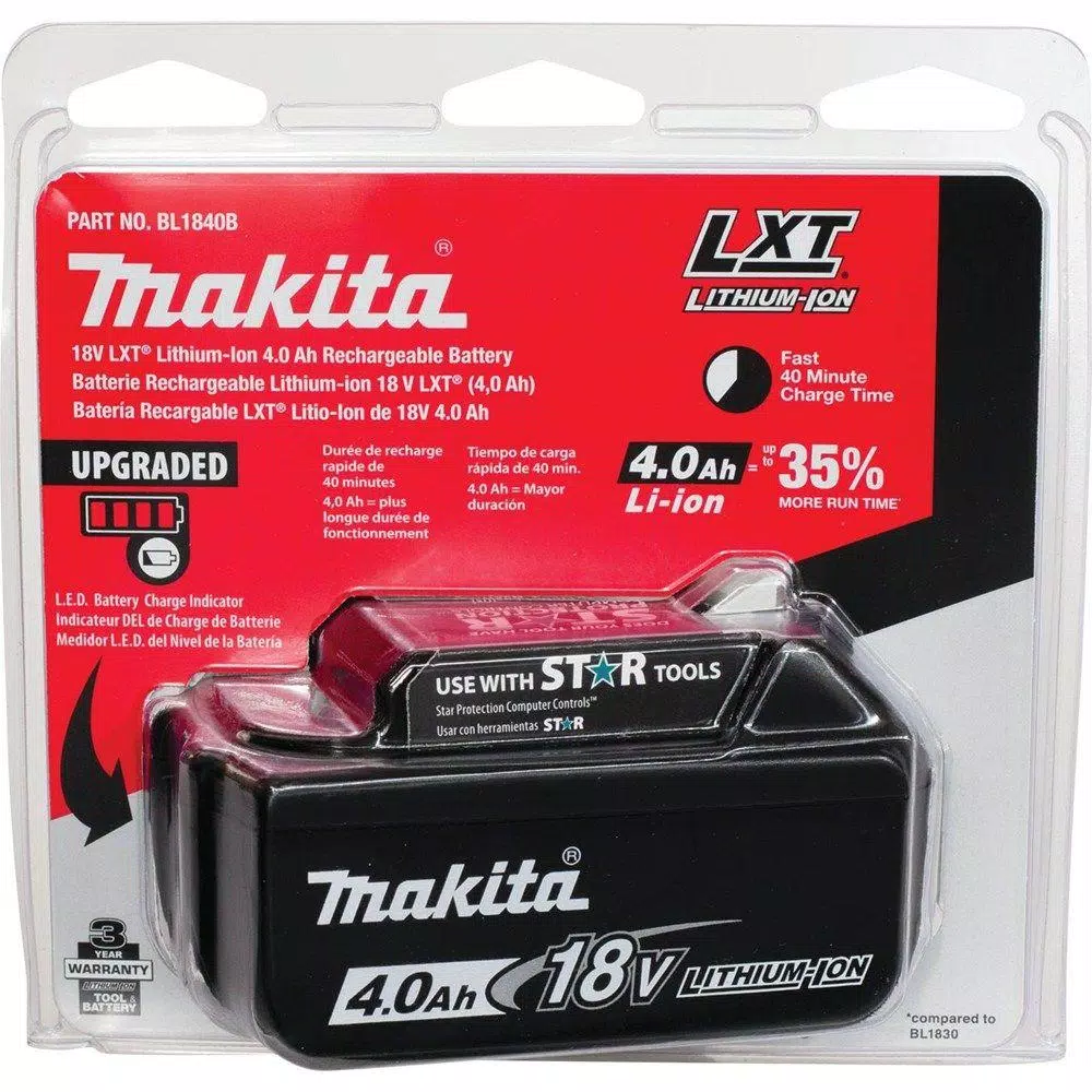 Power Tool Batteries Makita 18-Volt LXT 4.0 Ah Battery And Rapid Optimum Charger Starter Pack With Bonus 18V LXT 5 In. Random Orbit Sander - Image 12