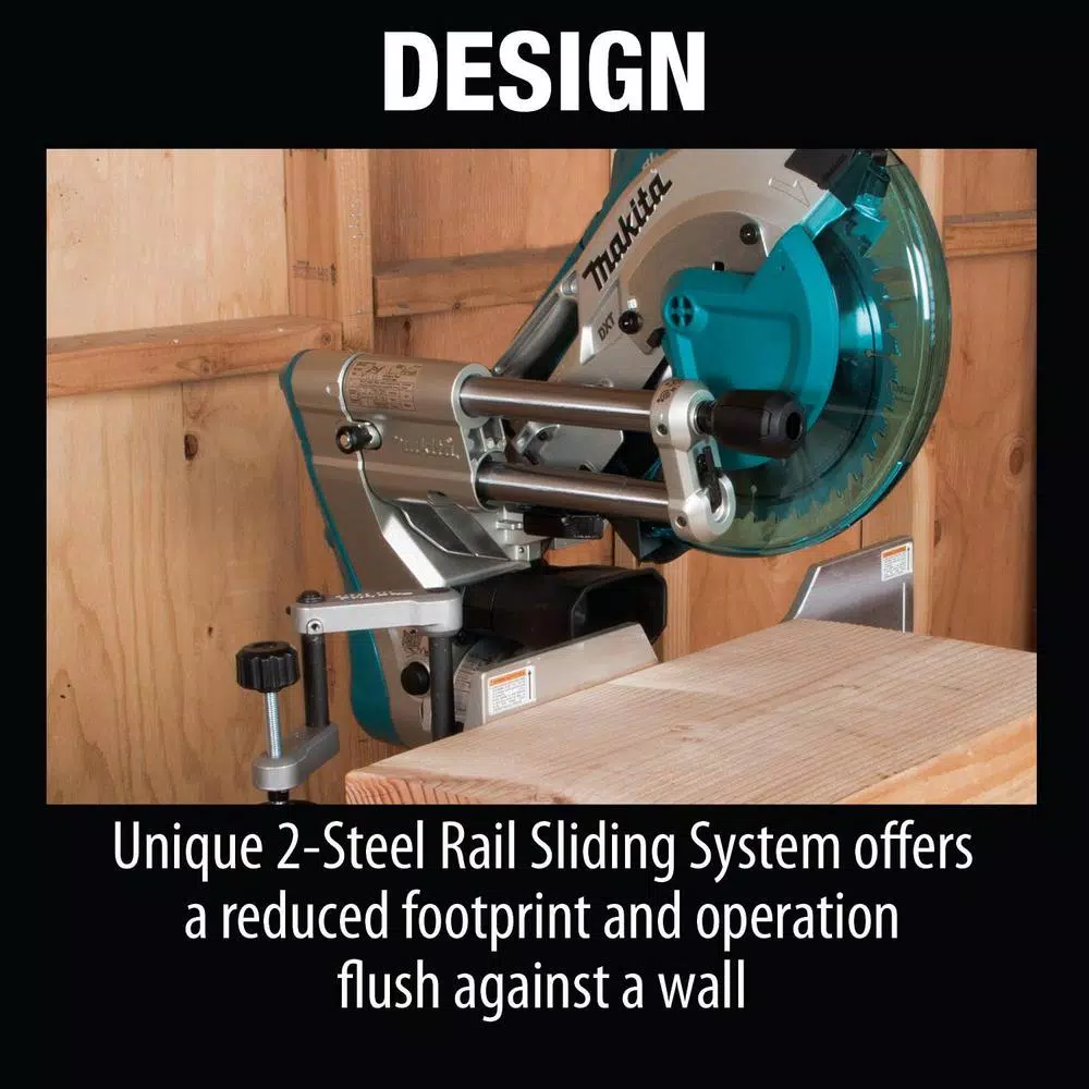 Power Tool Batteries Makita 18-Volt X2 LXT Brushless Cordless Rear Handle 7-1/4 In. Circular Saw W/Bonus Miter Saw, 2 Batteries 5.0 Ah - Image 8