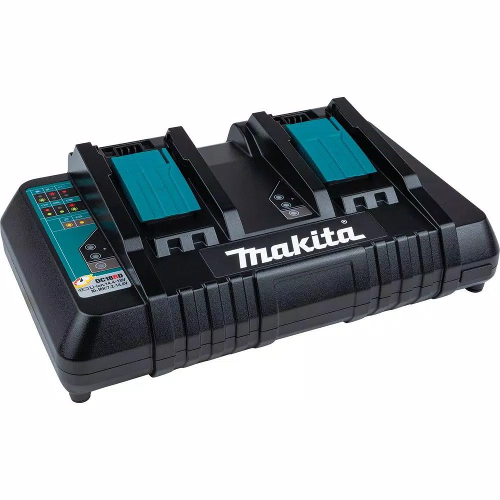 Power Tool Battery Chargers Makita 18-Volt Lithium-Ion Dual Port Rapid Optimum Charger