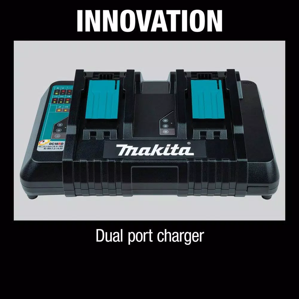 Power Tool Battery Chargers Makita 18-Volt Lithium-Ion Dual Port Rapid Optimum Charger - Image 4