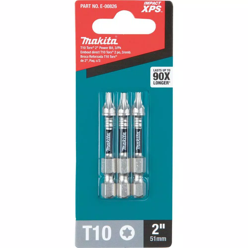 Drill Bits Makita IMPACT XPS T10 Torx 2 In. Power Bit (3-Pack) - Image 3