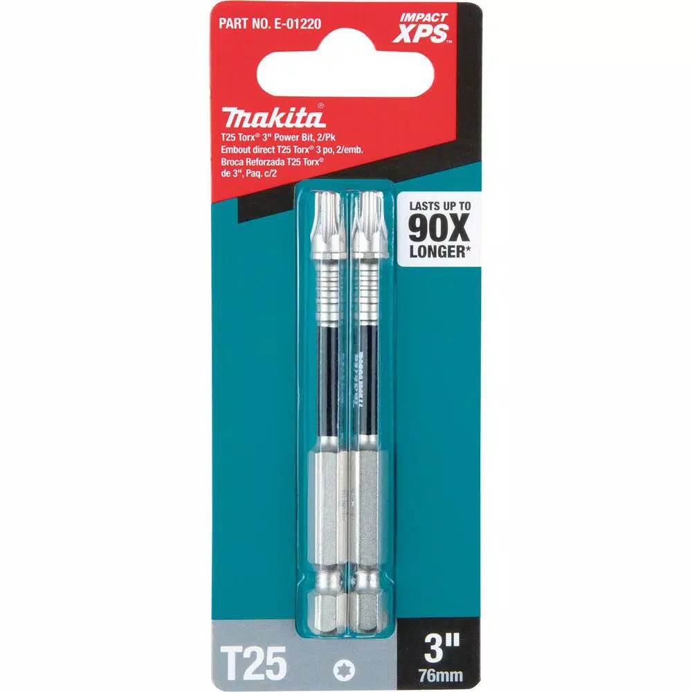 Drill Bits Makita IMPACT XPS T25 Torx 3 In. Power Bit (2-Pack) - Image 3