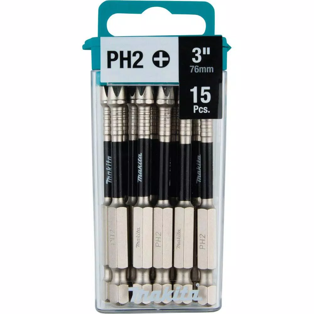 Drill Bits Makita Impact XPS #2 Phillips 3 In. Power Bit (15-Pack)