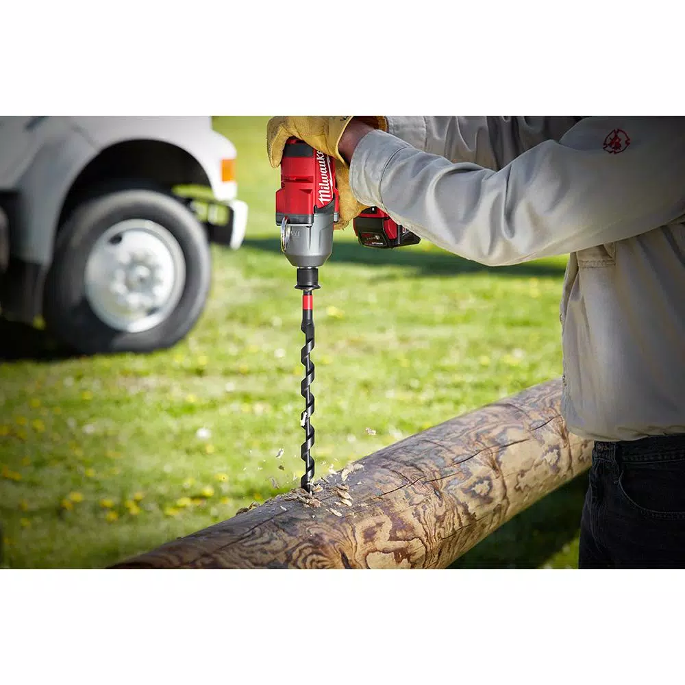 Drill Bits Milwaukee 11/16 In. X 30 In. Carbon SHOCKWAVE Lineman’s Impact Auger Bit - Image 3