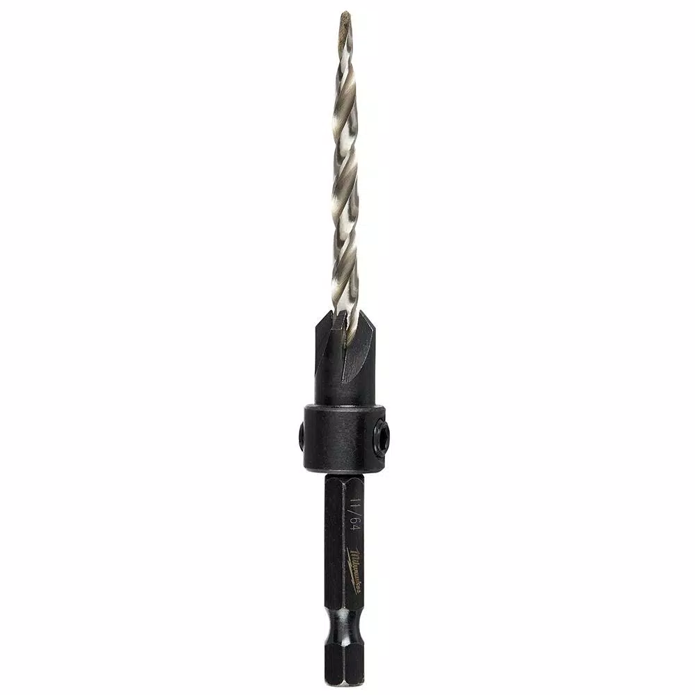 Drill Bits Milwaukee #8 Countersink With 11/64 In. High Speed Steel Drill Bit