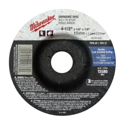 Abrasives Milwaukee 4-1/2 In. X 1/4 In. X 7/8 In. Grinding Wheel (Type 27)