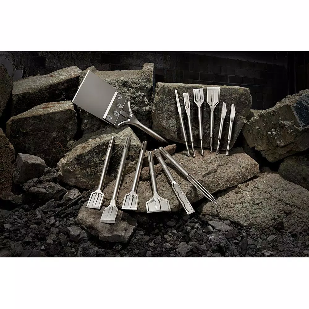 Drill Bits Milwaukee 2 In. X 12 In. SDS-Max SLEDGE Steel Demo Scraping Chisel - Image 9