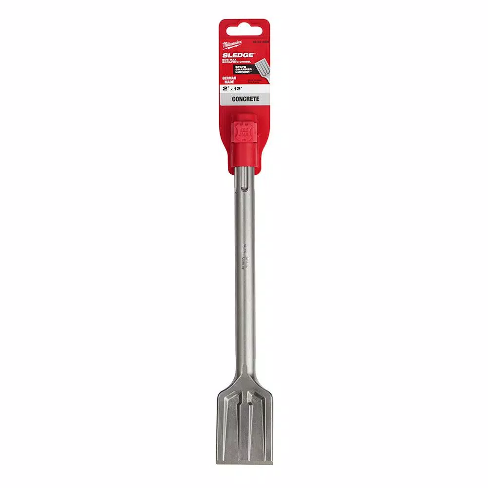 Drill Bits Milwaukee 2 In. X 12 In. SDS-Max SLEDGE Steel Demo Scraping Chisel
